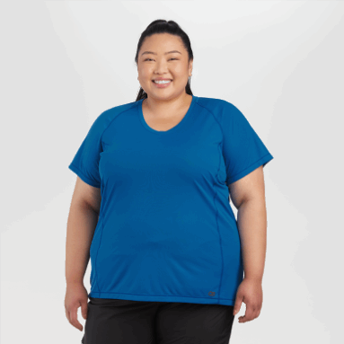 Outdoor Research Damen Echo Plus Size T-Shirt Classic Blue