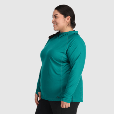 Outdoor Research Damen Echo Plus Size Hoodie Deep Lake