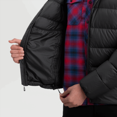 Outdoor Research Herren Coldfront Daunen Hoodie Schwarz