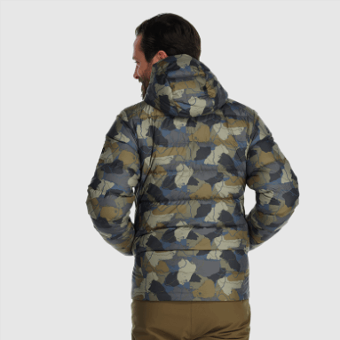 Outdoor Research Herren Coldfront Daunen Hoodie Loden Camo