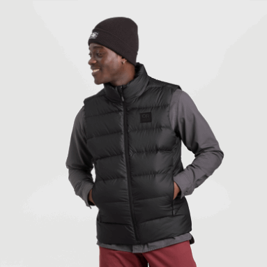 Outdoor Research Herren Coldfront Daunenweste Schwarz