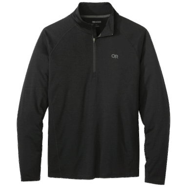 Outdoor Research Herren Alpin Onset Merino Quarter Zip Schwarz