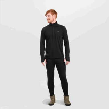 Outdoor Research Herren Alpin Onset Merino Quarter Zip Schwarz
