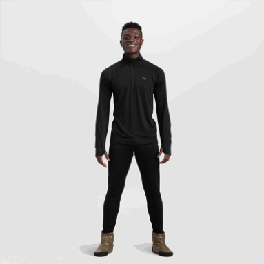 Outdoor Research Herren Alpin Onset Merino Quarter Zip Schwarz