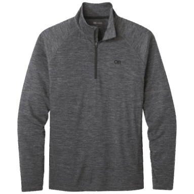 Outdoor Research Alpine Onset Merino Viertelreißverschluss Für Herren Anthrazit Meliert