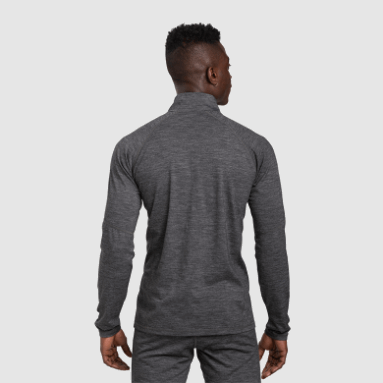Outdoor Research Alpine Onset Merino Viertelreißverschluss Für Herren Anthrazit Meliert