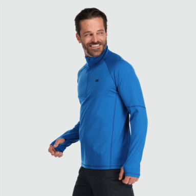 Outdoor Research Herren Alpin Onset Merino Quarter Zip Classic Blue
