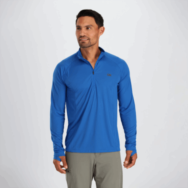 Outdoor Research Herren Echo Quarter Zip Classic Blue