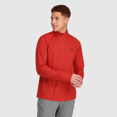 Outdoor Research Herren Echo Quarter Zip Cranberry