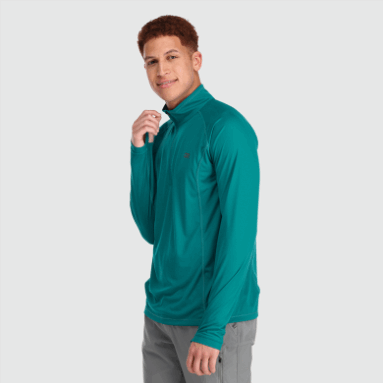 Outdoor Research Herren Echo Quarter Zip Deep Lake