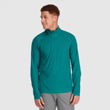 Outdoor Research Herren Echo Quarter Zip Deep Lake