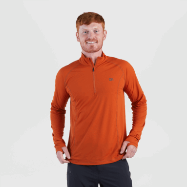 Outdoor Research Herren Echo Quarter Zip Redrock
