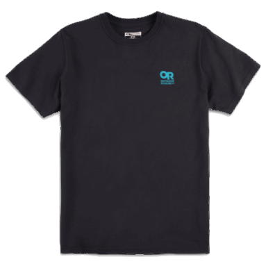 Outdoor Research T-Shirt Mit Logo Auf Der Brust, Schwarz/Deep Lake