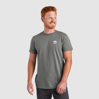 Outdoor Research T-Shirt Mit Lockup-Logo Auf Der Brust, Anthrazit/Weiß