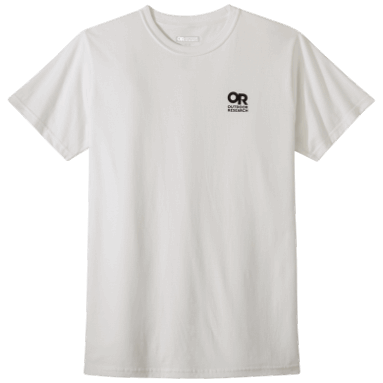 Outdoor Research Lockup T-Shirt Mit Logo Auf Der Brust, Weiß/schwarz