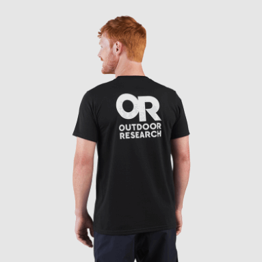 Outdoor Research Lockup Logo T-Shirt Hinten Schwarz/weiß