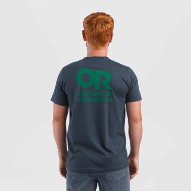 Outdoor Research T-Shirt Mit Lockup-Logo Auf Der Rückseite Marineblau/Sprossen