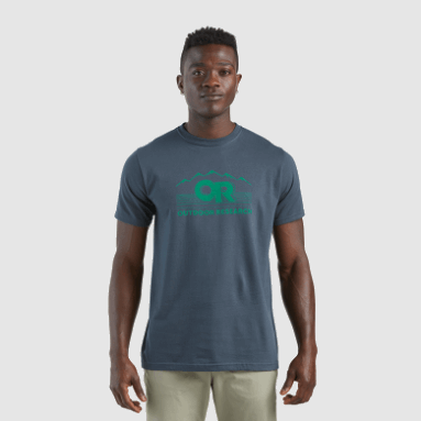 Outdoor Research Herren- Oder Advocate-SS-T-Shirt Marineblau/Sprout