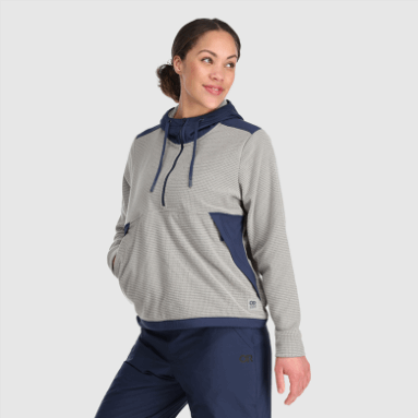 Outdoor Research Damen-Trail-Mix-Pullover-Hoodie Ash/Marineblau