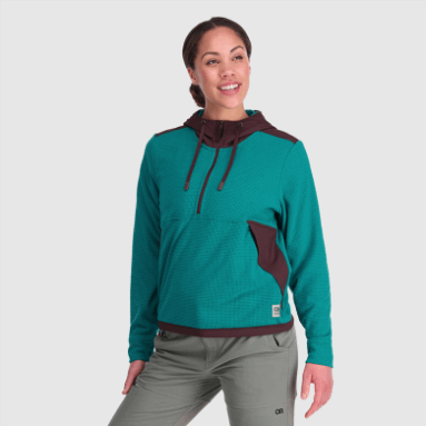 Outdoor Research Trail-Mix-Pullover-Hoodie Für Damen Deep Lake/Elk