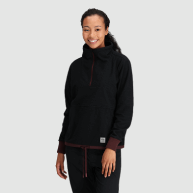 Outdoor Research Damen-Trailmix-Quarter-Zip-Pullover Schwarz/elch