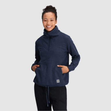 Outdoor Research Damen-Trailmix-Quarter-Zip-Pullover Marineblau