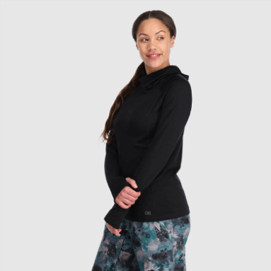 Outdoor Research Damen Alpine Onset Merino 150 Hoodie Schwarz