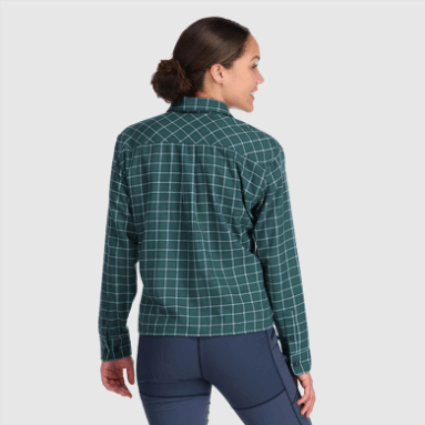 Outdoor Research Damen-Feedback Flanellhemd Light Deep Lake Plaid