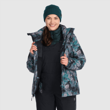 Outdoor Research Snowcrew Reveler Jacke Für Damen Nimbus Aquarell