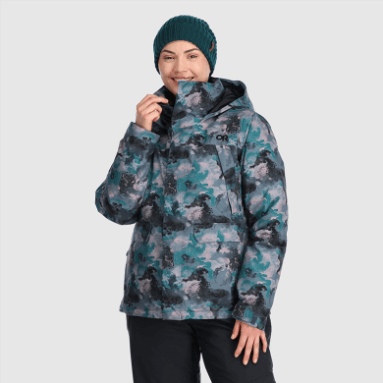 Outdoor Research Snowcrew Reveler Jacke Für Damen Nimbus Aquarell