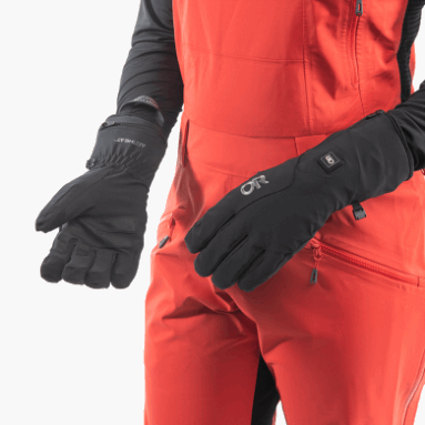 Outdoor Research SureShot Beheizbare Softshell-Handschuhe Für Damen Schwarz