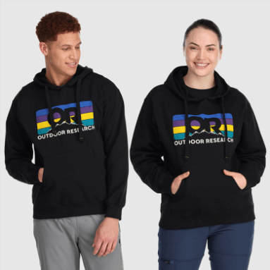 Outdoor Research Oder Advocate Stripe Hoodie Schwarz