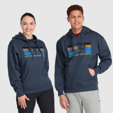Outdoor Research Oder Advocate Hoodie Marineblau Mit Streifen