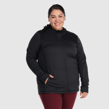 Outdoor Research Vigour Hoodie Mit Durchgehendem Reißverschluss Für Damen In Schwarz