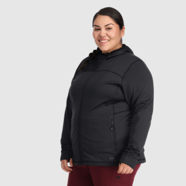 Outdoor Research Vigour Hoodie Mit Durchgehendem Reißverschluss Für Damen In Schwarz