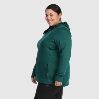 Outdoor Research Vigor Hoodie Mit Durchgehendem Reißverschluss Für Damen Plus Treeline