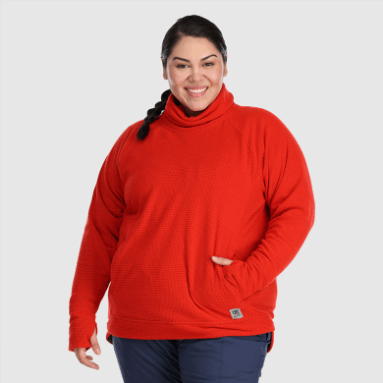 Outdoor Research Damen-Trail-Mix-Cowl-Pullover Plus Cranberry