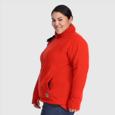 Outdoor Research Damen-Trail-Mix-Cowl-Pullover Plus Cranberry