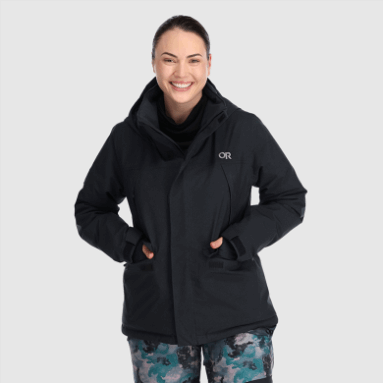 Outdoor Research Damen Snowcrew Jacke Plus Schwarz