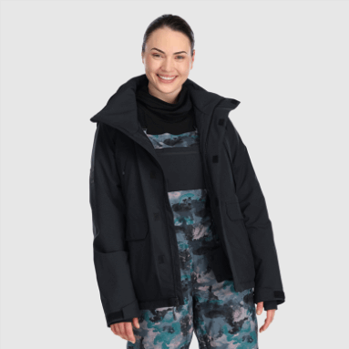 Outdoor Research Damen Snowcrew Jacke Plus Schwarz