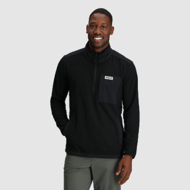Outdoor Research Herren-Trailmix-Pullover Mit Viertelreißverschluss Schwarz