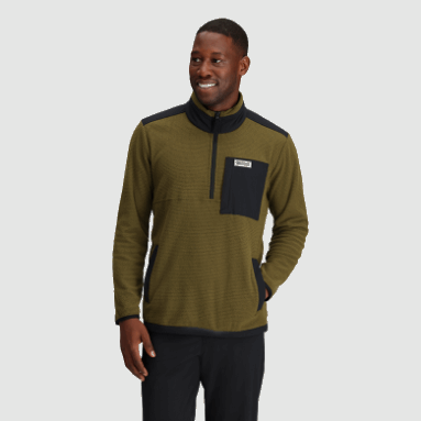 Outdoor Research Herren-Trailmix-Pullover Mit Viertelreißverschluss Loden