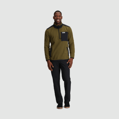 Outdoor Research Herren-Trailmix-Pullover Mit Viertelreißverschluss Loden