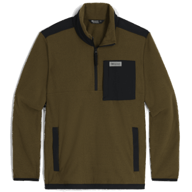 Outdoor Research Herren-Trailmix-Pullover Mit Viertelreißverschluss Loden