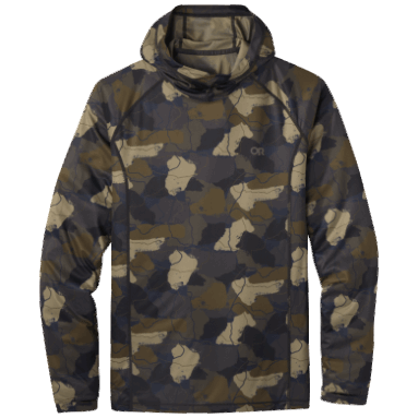 Outdoor Research Herren-Hoodie Echo Bedruckt Loden Camo