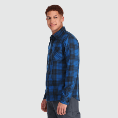Outdoor Research Herren Kulshan Flanellhemd Classic Blue Kariert