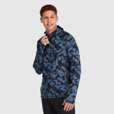 Outdoor Research Alpine Onset Merino 150 Hoodie Marineblau Camo Für Herren