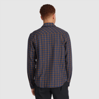 Outdoor Research Herren Feedback Flanellhemd Hell Marineblau Kariert