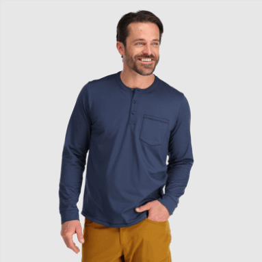 Outdoor Research Bariton Langarm Henley Marineblau Für Herren