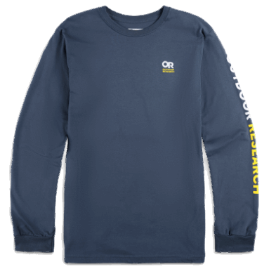 Outdoor-T-Shirt Mit Research- Oder Lockup-Logo Auf Der Brust, Marineblau/Lärche